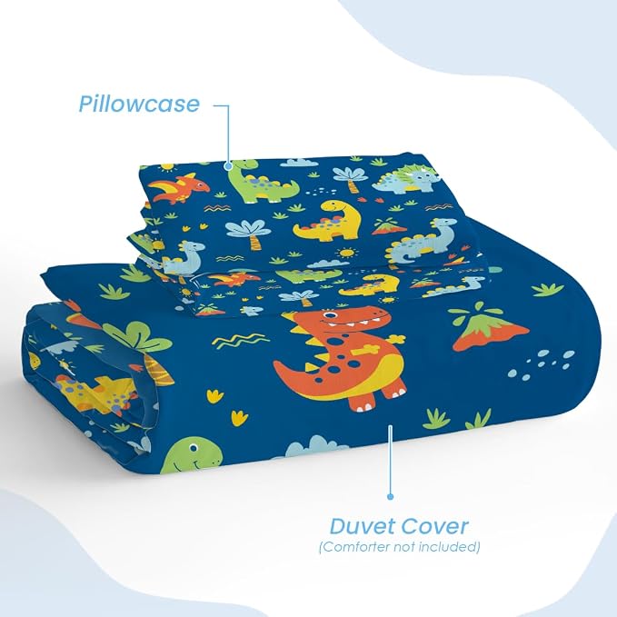 SANDJEST Dinosaur Design Duvet Cover Sets Full Size - Image 4
