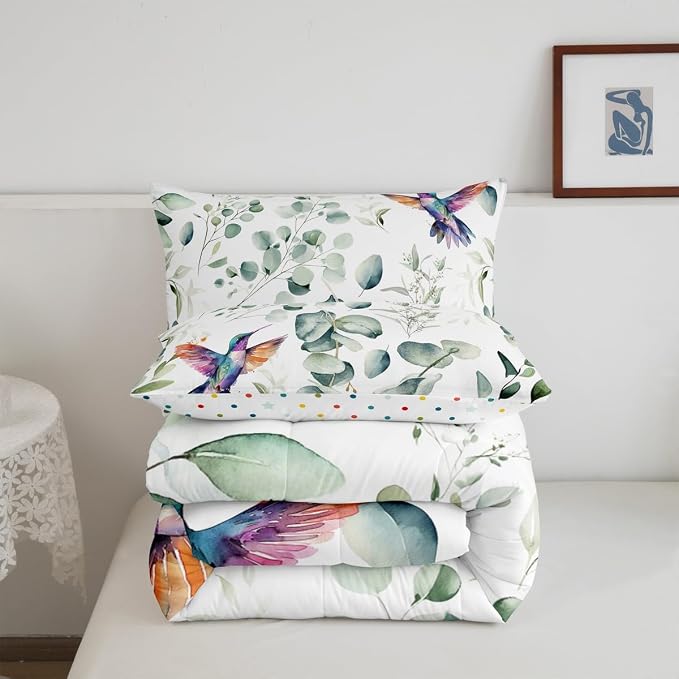 Erosebridal Cartoon Hummingbird Queen Bedding Sets Toddler Wildlife Bird - Image 6