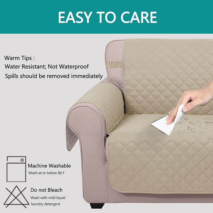 U-NICE HOME Recliner Chair Covers Reversible Chair Cover Pet Covers - Image 5