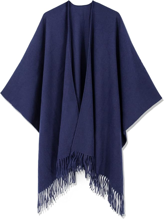Breezy Lane Women's Shawl Wraps Warm Poncho Ruana Wrap Cardigan - Image 2