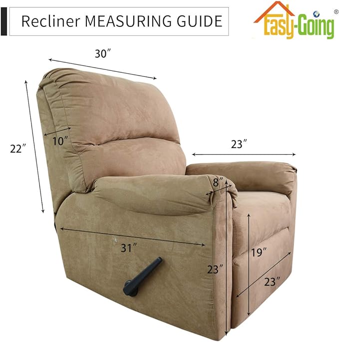 Easy-Going Recliner Stretch Sofa Slipcover Sofa Cover 4-Pieces Furniture - Image 7
