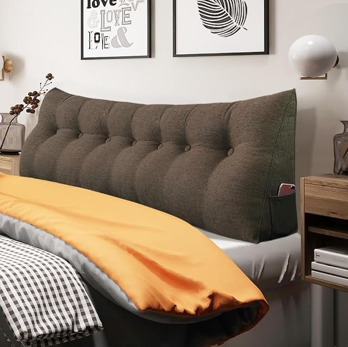 Wedge Headboard Pillow Dorm Room Reading Pillow Back Support by HOMECOZY