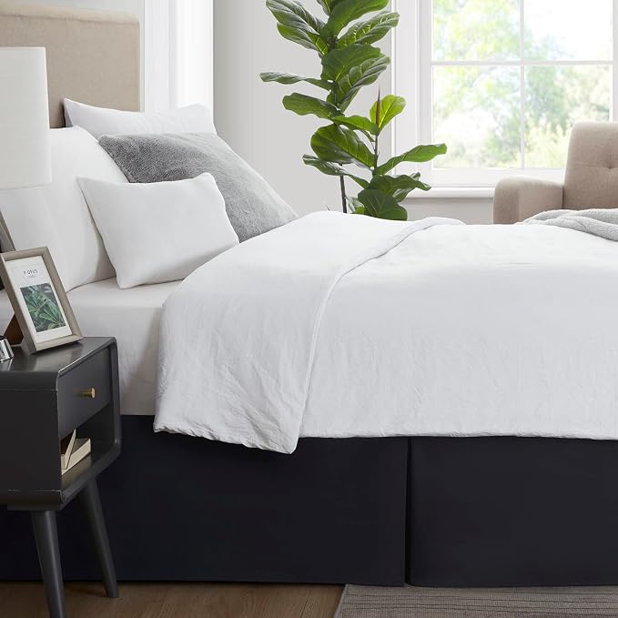 Nestl Black Bed Skirt King Size - Image 3
