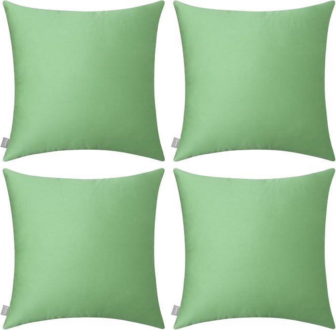 Thmyo 4-Pack 100% Cotton Comfortable Solid Decorative Throw Pillow Case by Thmyo