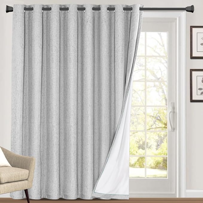 PrinceDeco 100% Blackout Patio Door Curtain by PrinceDeco