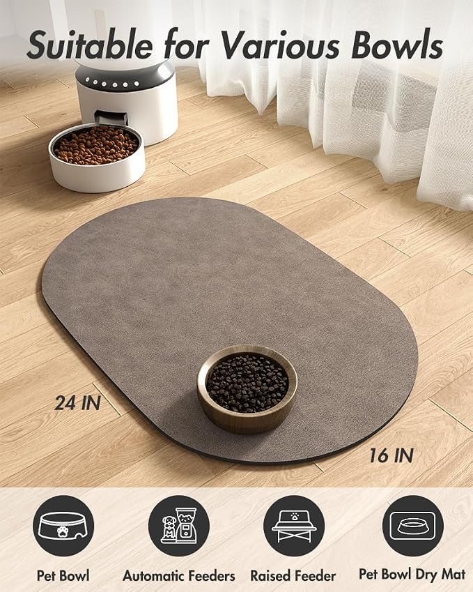Absorbent Dog Water Mat for Food and Bowl - Image 7
