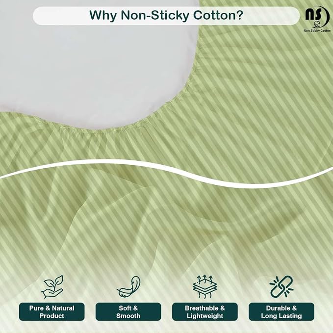 NON Sticky cotton Twin Size Sleeper Sofa Sheets, 4 Piece Egyptian Cotton Bed - Image 4