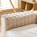 Faux Fur Armrest Cover Backrest Cover Fuzzy Plush Thick Bubble Sofa Cover by Huierxun