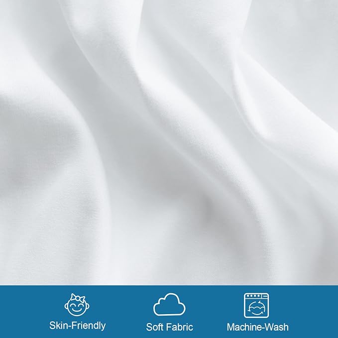 SPRINGSPIRIT Cot Sheets 30" x 75" x 9", 4 Piece Cot Sheet Set, Cot Size Fitted - Image 2