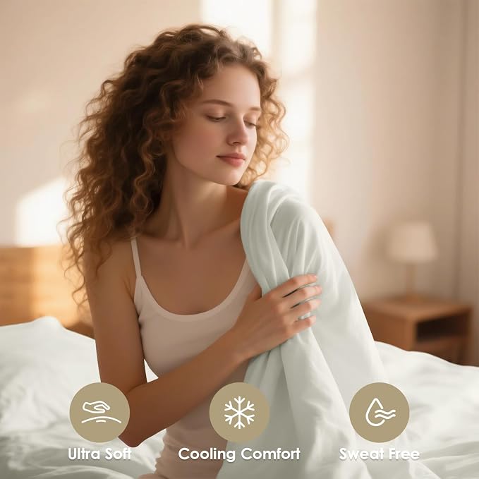 Full Sheet Set - Hotel Luxury 4 Piece Breathable Cooling Full Size Sheet Sets - Image 2