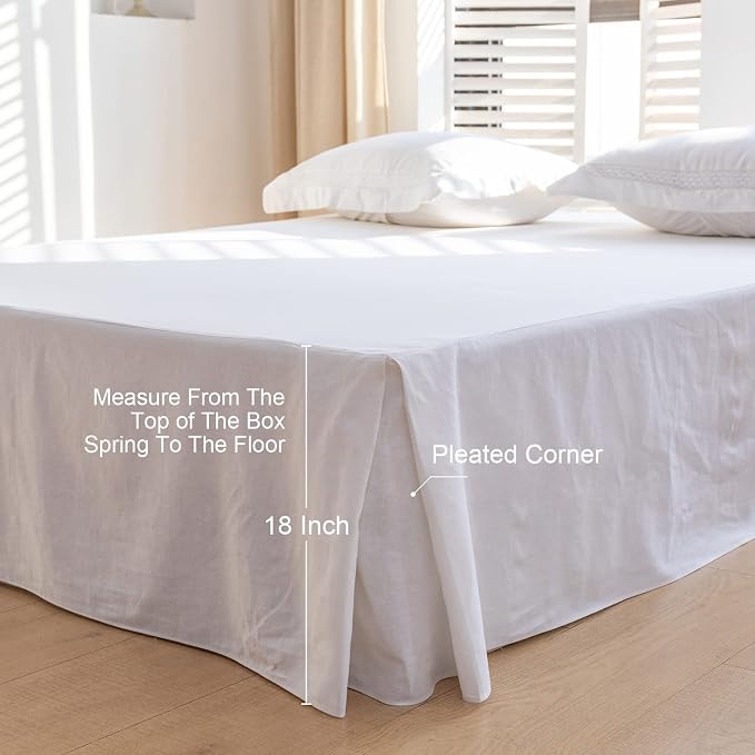 BISELINA French Linen Bed Skirt - Image 4