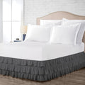 Multi-Ruffle Bed Skirt, Soft Multi Ruffle Bed Skirt Elastic Dust Ruffles by Unknown