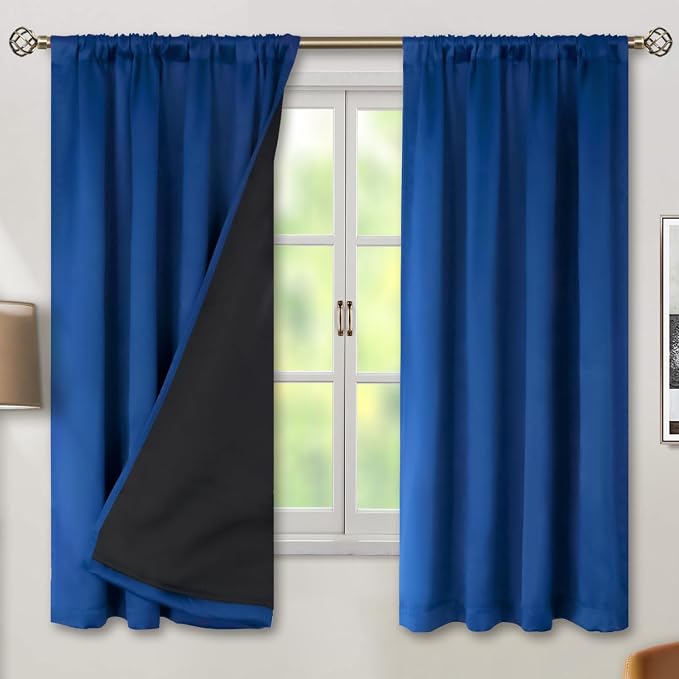 BGment 100% Blackout Curtains for Bedroom 63 Inch Length, Rod Pocket by BGment
