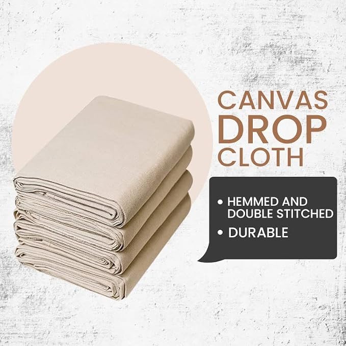 ZUPERIA Canvas Drop Cloth for Painting Pure Cotton Painters Drop Cloth for - Image 4