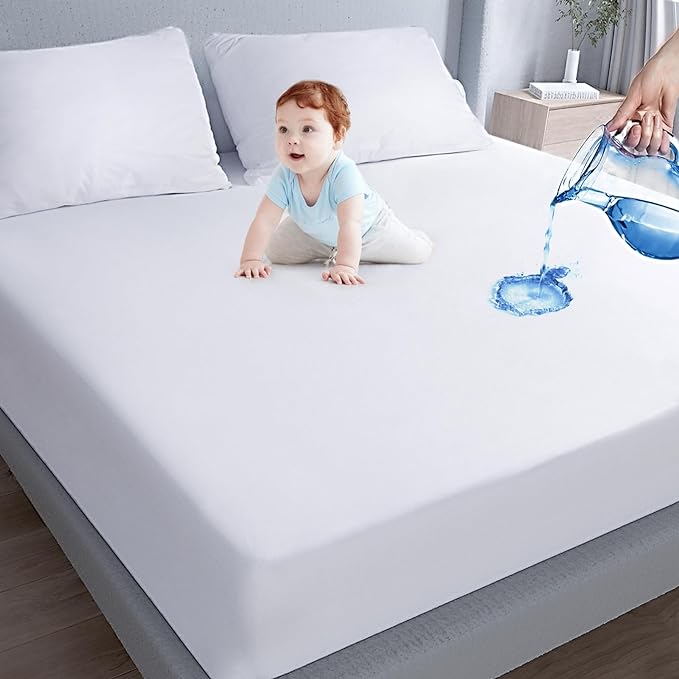 Waterproof Mattress Protector King Size, Mattress Cover Protector, Smooth Top by Moonsea