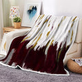 Abstract Ombre Throw Blankets, Modren Chic Art Oil Painting Cozy Warm Bed Couch by Uokiuki