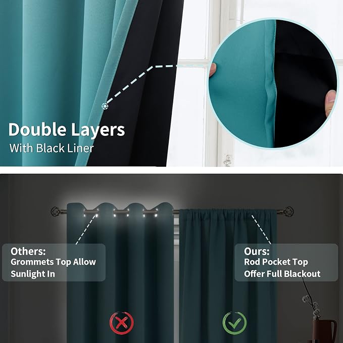 BGment 100% Blackout Curtains for Bedroom - Image 6