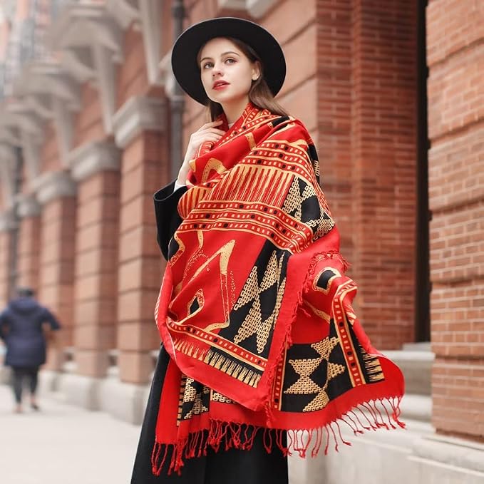 DANA XU 100% Merino Wool Pashmina Shawl - Image 9
