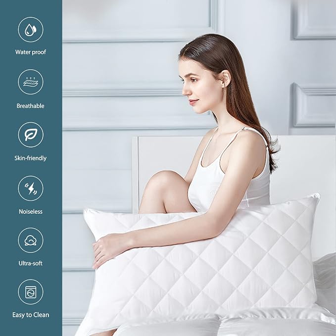 UNILIBRA Waterproof Pillow Protector Quilted Standard Size - Image 4