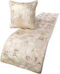 The HomeCentric Ivory Bed Runner, Twin Size 53"x18" Decorative Bed Runner by TheHomeCentric