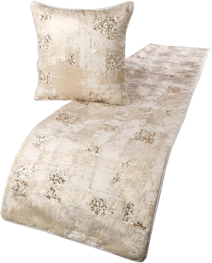 The HomeCentric Ivory Bed Runner Without Pillow Cover, Twin Size 53"x18" by TheHomeCentric