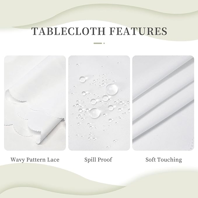 Botanical Tablecloth Green Herbs Plants Flowers Leaves Watercolor Natural Table - Image 6