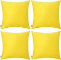4-Pack 100% Cotton Comfortable Solid Decorative Throw Pillow Case, Thmyo Square by Thmyo
