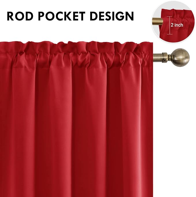 DWCN Christmas Blackout Curtains Room Darkening Thermal Insulated Bedroom - Image 4