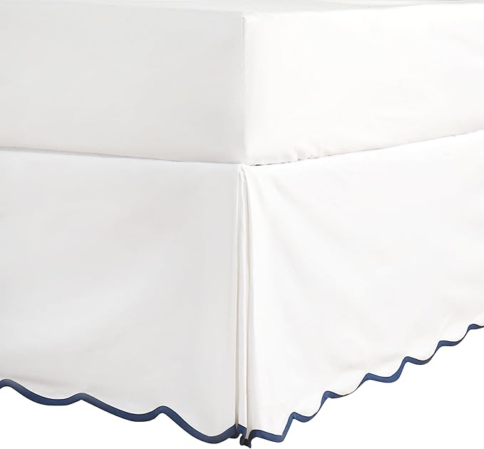 HIG Off-White Chic Twin XL Bed Skirt by HIG