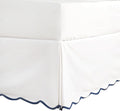 HIG Off-White Chic Twin XL Bed Skirt by HIG