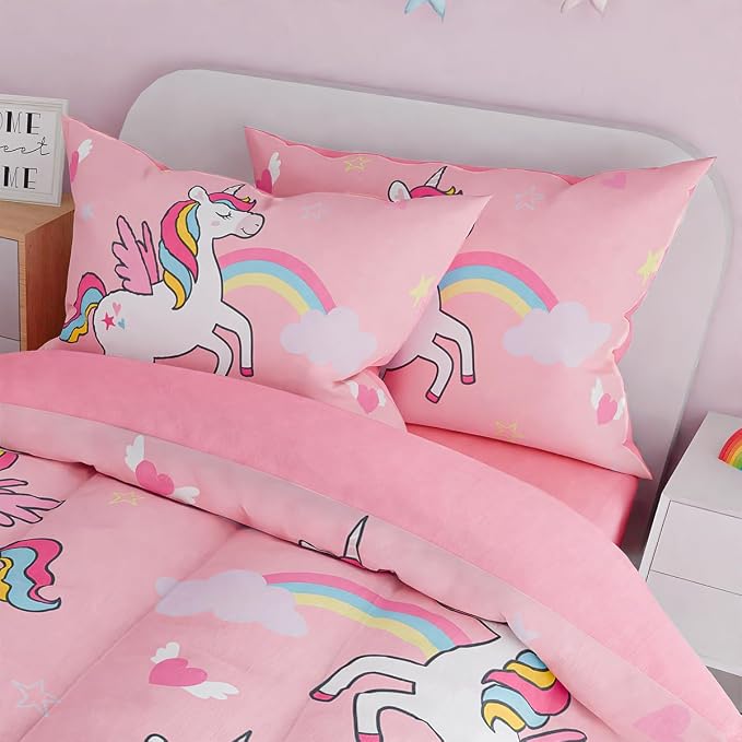 SANDJEST Unicorns Bedding Twin Set - Image 5