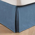 MIYE Pleated Waffle Weave Bed Skirt, Tailored Dust Ruffle 16 Inch Drop Easy Fit by MIYE