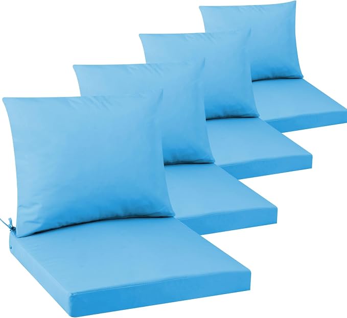 Outdoor Seat Cushion Set 19 x 19 In, Water-Resistant & Fade-Resistan, Patio by Unknown