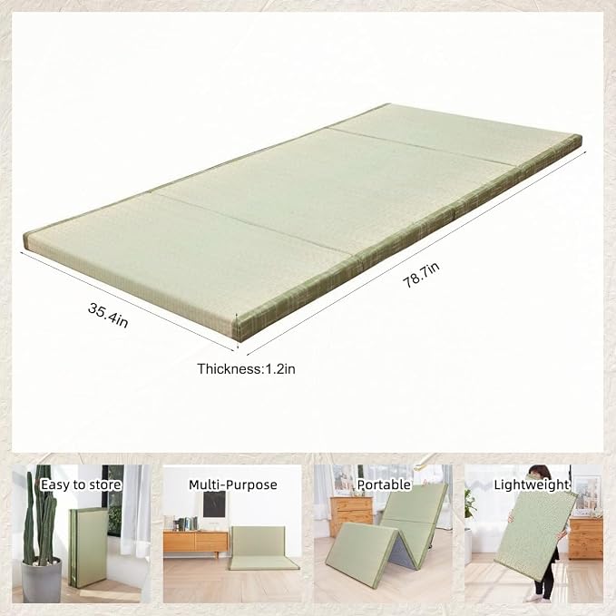 MustMat Tatami Mat Japanese Floor Mattress Traditional Japanese Futon Floor - Image 3