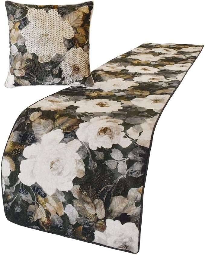 The HomeCentric King/Queen/Twin Gray & Brown Designer CA King 86"x18" Bed - Image 2