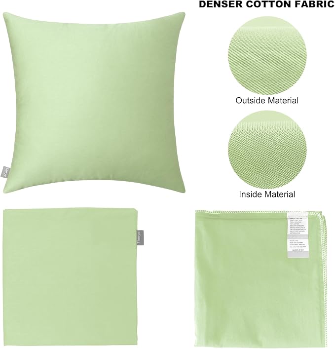 Thmyo 4-Pack 100% Cotton Comfortable Solid Decorative Throw Pillow Case Square - Image 9