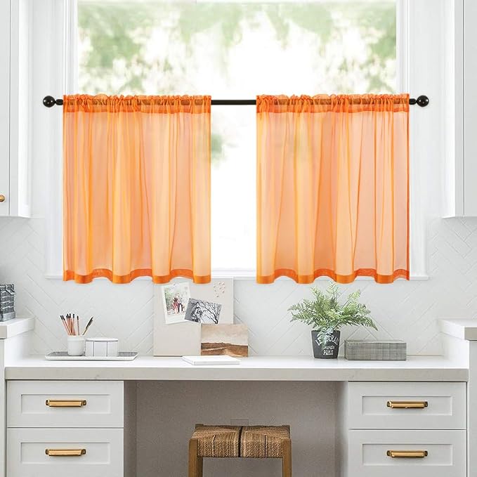 MIULEE Short Sheer Curtains 30 Inch Length - Image 7