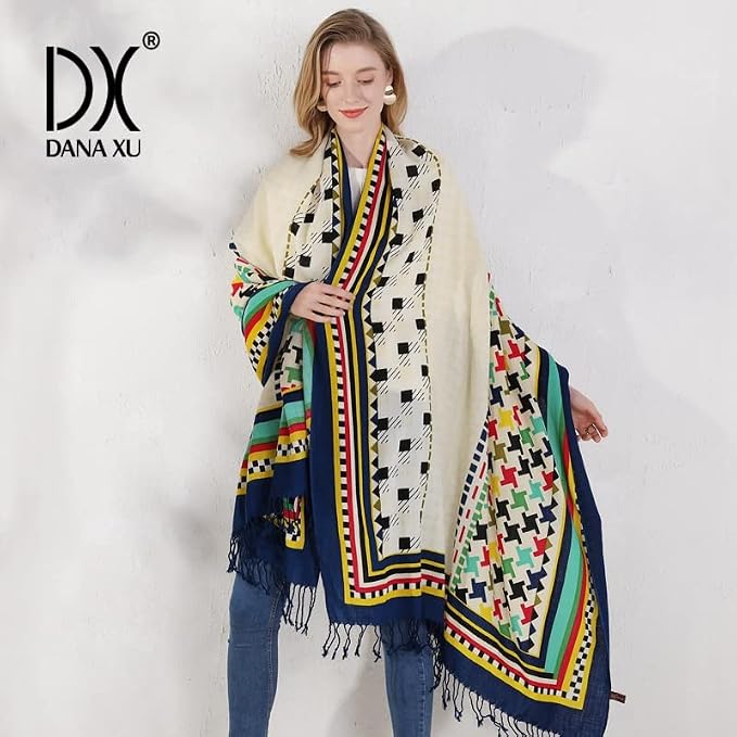 DANA XU 100% Merino Wool Pashmina Shawl - Image 7
