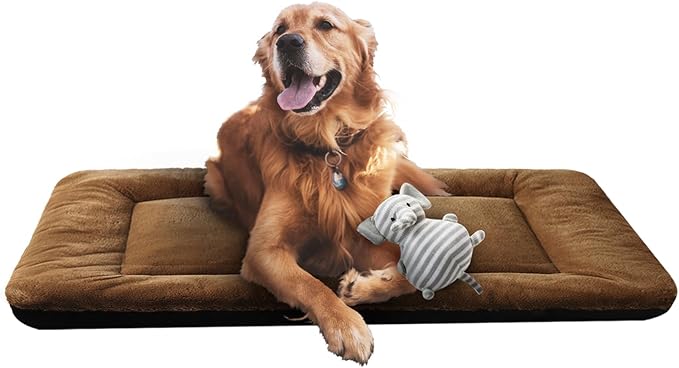 Dog Beds Crate Pad for Large Dogs Ultra Soft Dog Crate Bed Washable & Anti-Slip by VERZEY