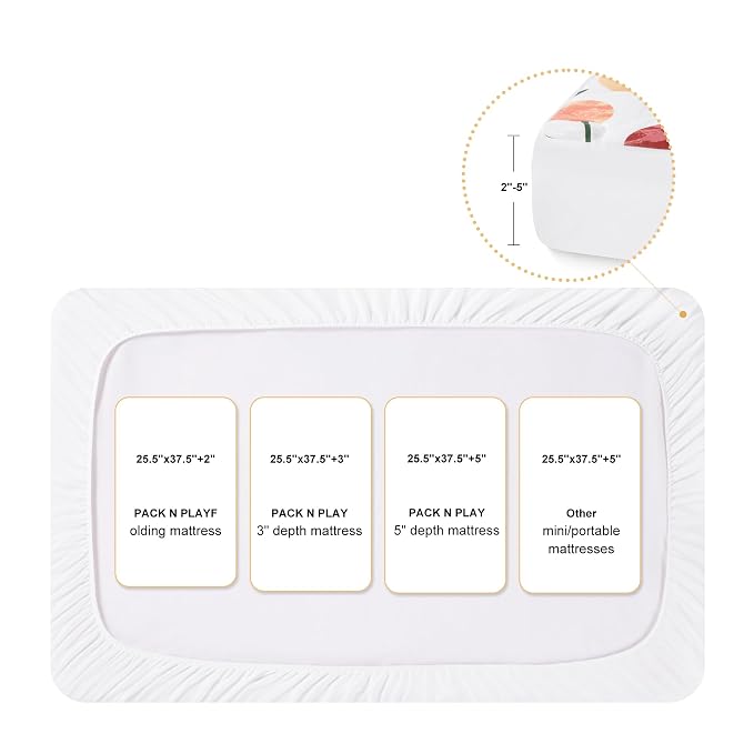 TILLYOU Pack and Play Sheet - Image 3