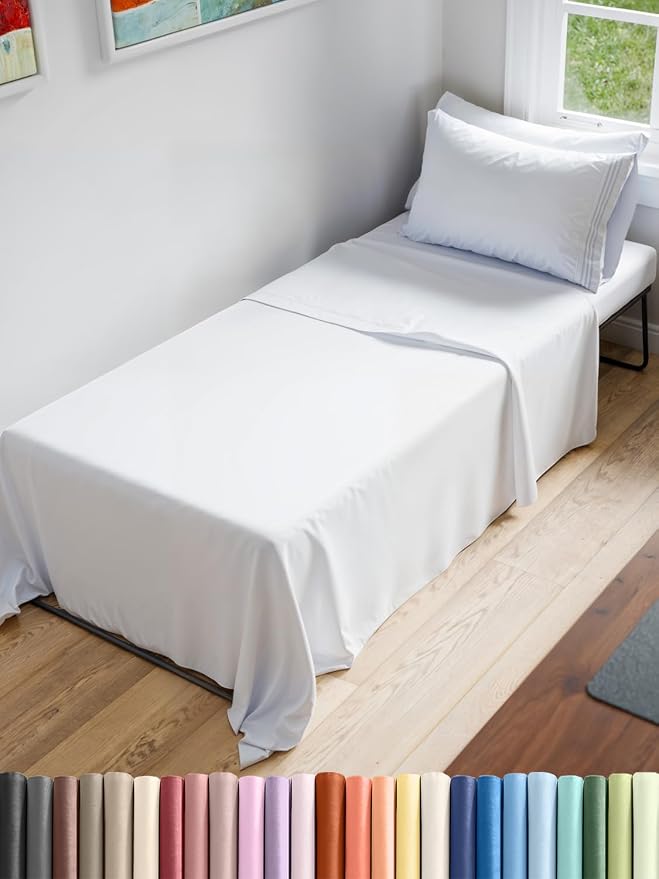 Cot Sheet Set 33” x 75” – Easy-Fit Cot Size Mattress Sheets – Ideal by CGKUnlimited