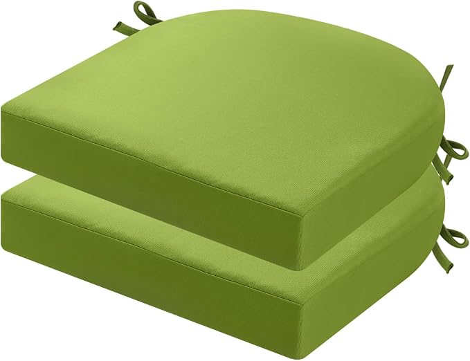 idee-home Outdoor Chair Cushions Set of 2, Thick 19" x 19" x 3" Outdoor Seat by idee-home