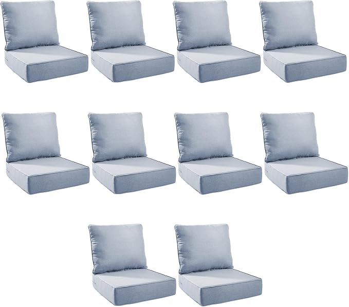 Outdoor Cushion Set for Furniture Patio Furniture, UV Resistant, Water Resistant by PLANNTONNEO