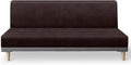 molasofa Leather Like Stretch Futon Slipcover Armless Sofa Cover Furniture by Molasofa