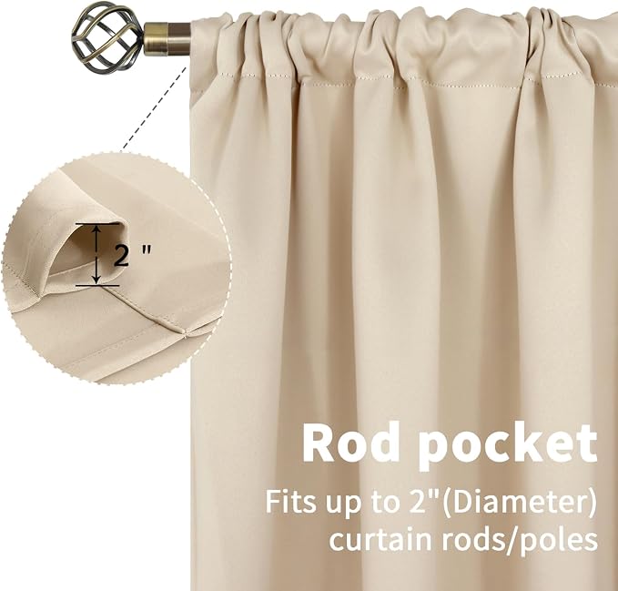 BGment Blackout Curtains 24 Inches Length - Image 7