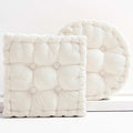 Meditation Floor Pillow Set of 2 Large Square and Round Floor Cushions by Gfobip