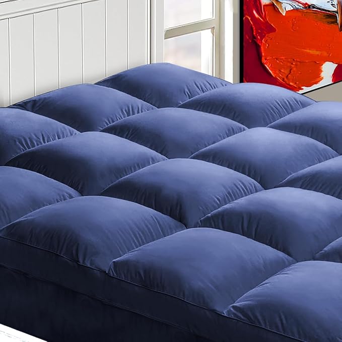 Mattress Topper King for Back Pain, Extra Thick Mattress Pad Cover, Plush by CHOPINMOON