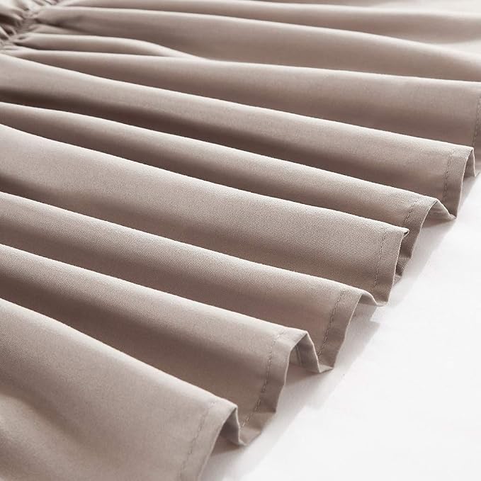 MEILA Wrap Around Bed Skirt Three Fabric Sides Elastic Dust Ruffled 16 Inch - Image 6
