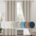 PrinceDeco 100% Blackout Curtains Linen Blackout Curtains 84 Inches Long by PrinceDeco