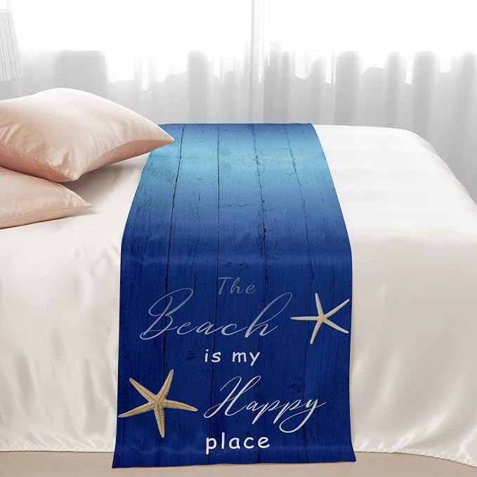 Happy Beach Place Marine Starfish Bed Runners - Image 4